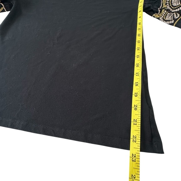 Free People Rock With It Black Embroidered Off-the-Shoulder Top - Picture 7 of 10